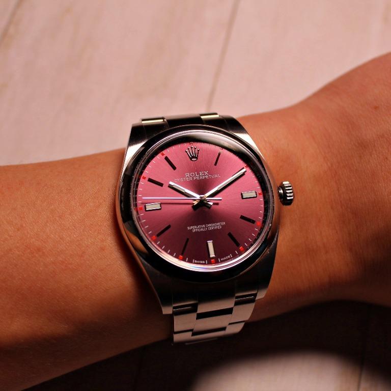 Oyster perpetual best sale red grape 39