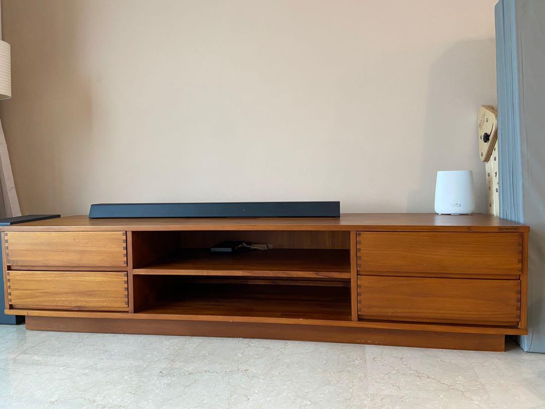 Scanteak top tv console