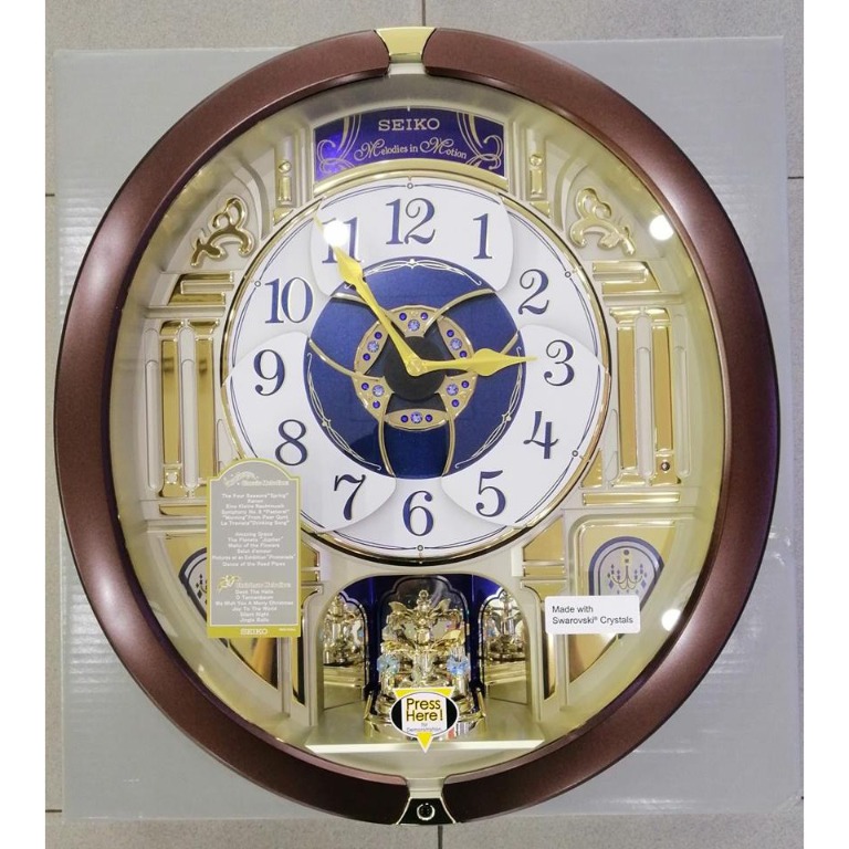 Seiko swarovski hotsell crystal wall clock