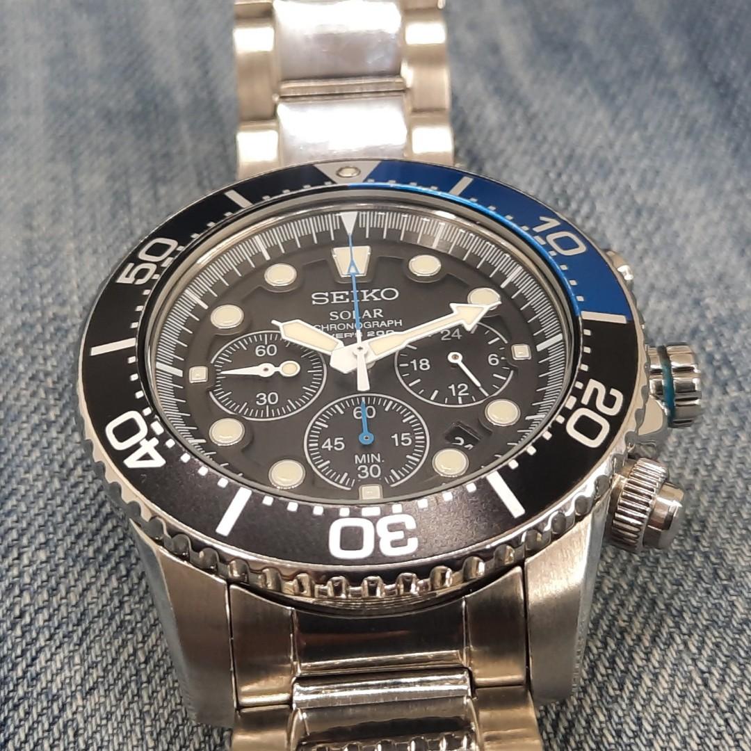Seiko Solar V175-0AD0 Chronograph Divers 200 Meters Quartz Men's Watch,  Men's Fashion, Watches & Accessories, Watches on Carousell