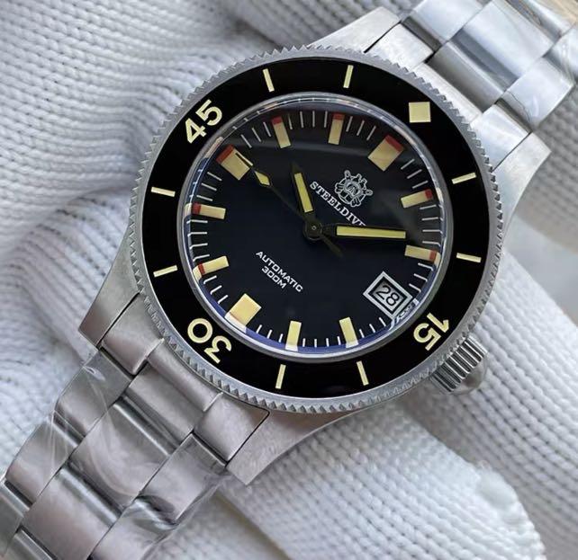 Steeldive 1952 Barakuda Fifty Fathoms Ref 5008 Homage Men s