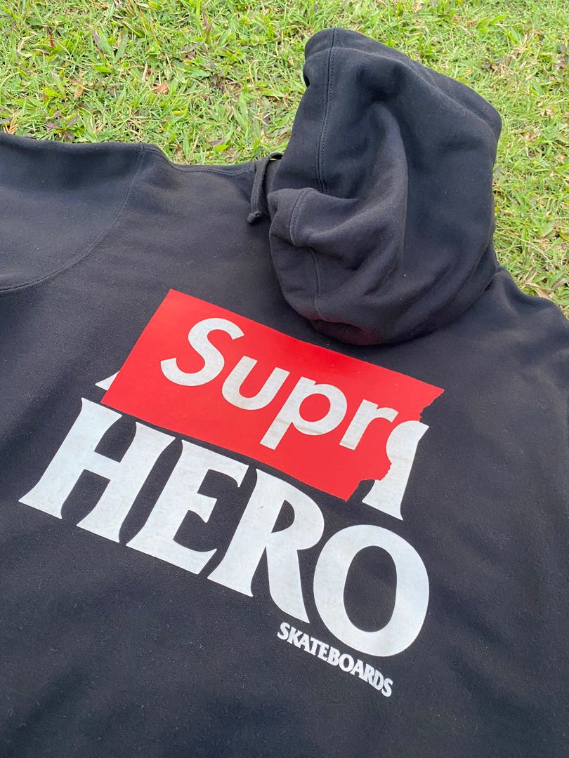 Supreme x Anti Hero Zip Up Hoodie, Men's Fashion, Tops & Sets