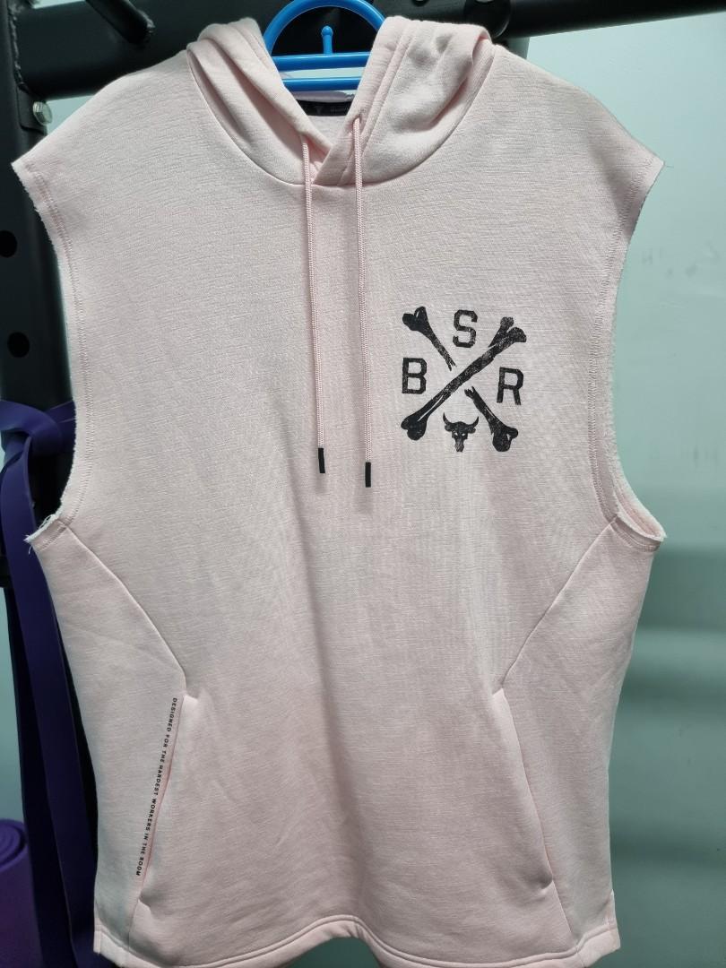 Project rock best sale pink sleeveless hoodie