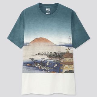 UNIQLO Ukiyo-E Utagawa Hiroshige Kinkaku-ji T-Shirt for Men Size L NEW! 
