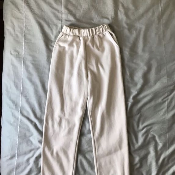 Zara white joggers