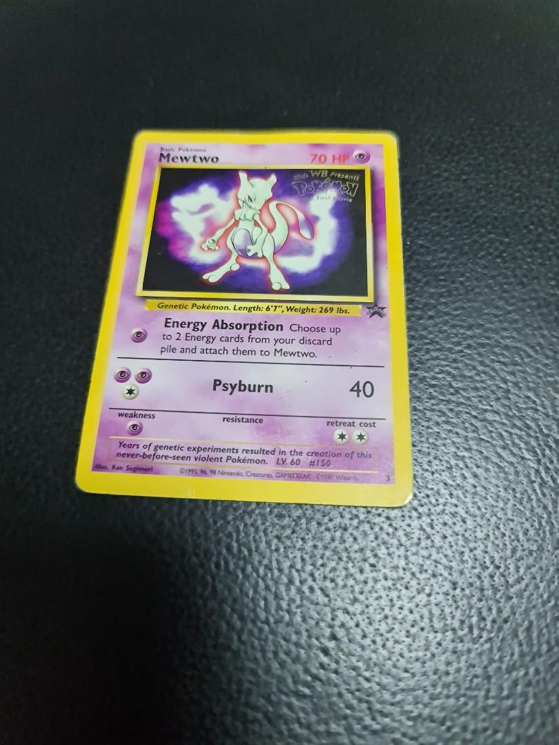 1999 Pokemon Mewtwo Promo Card Warner Bros First Movie Card Hobbies Toys Toys Games On Carousell