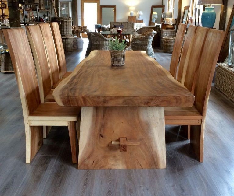 Acacia wood dining table and chairs deals