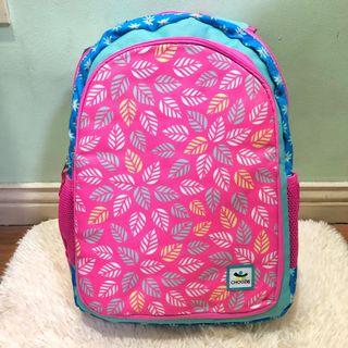 New Justice Girl's Abstract Techno Multi Pattern w Pink Trim 17" Backpack NWT