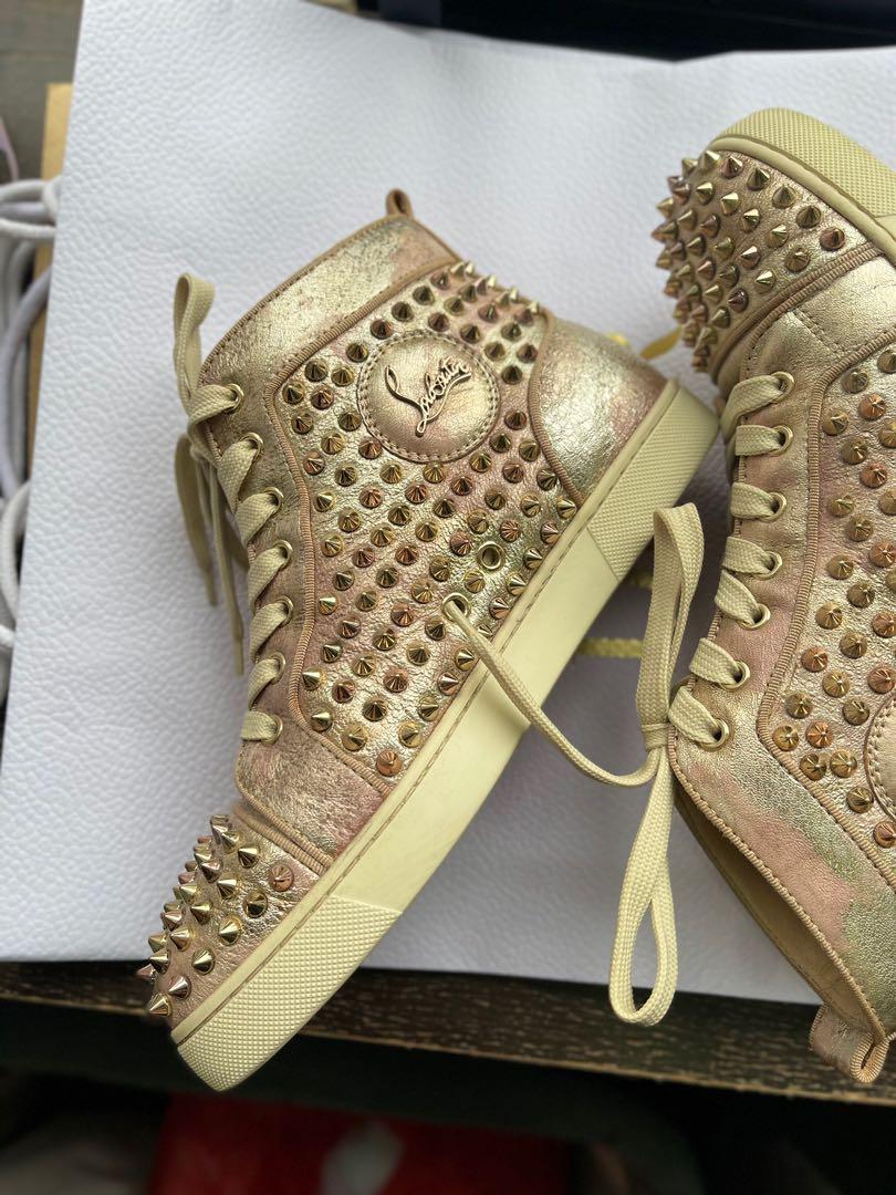 Rose gold deals louboutin trainers