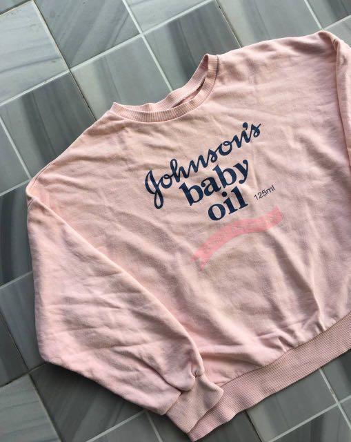 Johnson's baby store oil sweatshirt