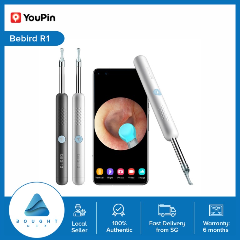 BEBIRD R1 Ear Wax Removal Cleaner, Earwax Removal Tools 1080P FHD with 6 LED Lights for iPhone