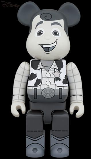 BE@RBRICK bearbrick WOODY B&W Ver. 1000％, 興趣及遊戲, 玩具& 遊戲