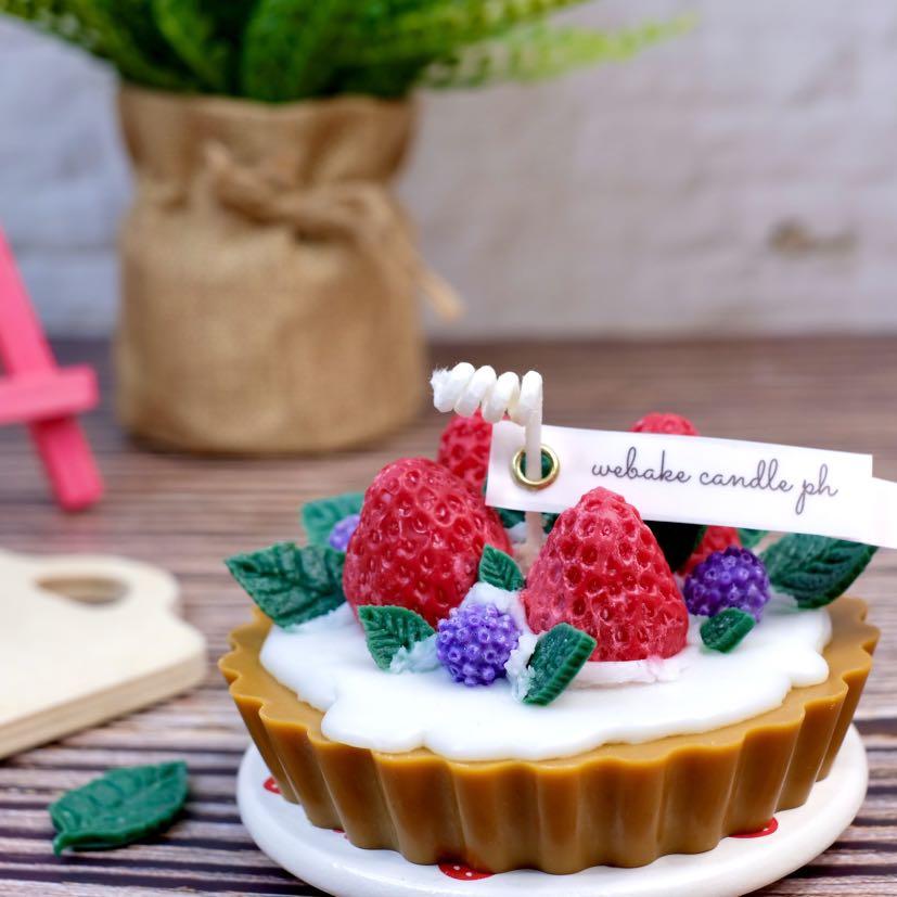 Berries Overload Candle (Category: Other Home Decor) located in Caloocan City. Submitted by webakecandleph (Listing ID 1109505278, Image 1). Description: Dessert candles, made by WeBake Candle, are designed to look and smell good enough to eat, but please don't eat our candles, although they made from Vegan Soy wax and natural fragrance oils, you cannot eat them. -approx. 185g -berry overloaded tart with vanilla icing, strawberry and raspberry to
