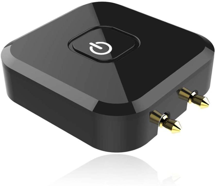 Bluetooth Transmitter Adapter for TV Portable Wireless Audio Adapter Pair with 2 Bluetooth Headphones APTX Low Latency A2DP Stereo Flight Transmitter with 2x3.5mm AUX Plug Audio Portable Audio Accesso...