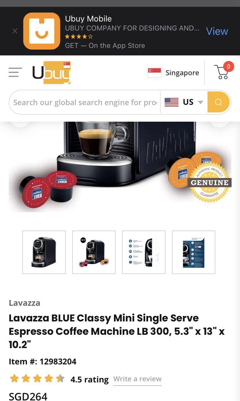 BNIB LAVAZZA CLASSY MINI, FREE 36 CAPSULE, TV & Home Appliances