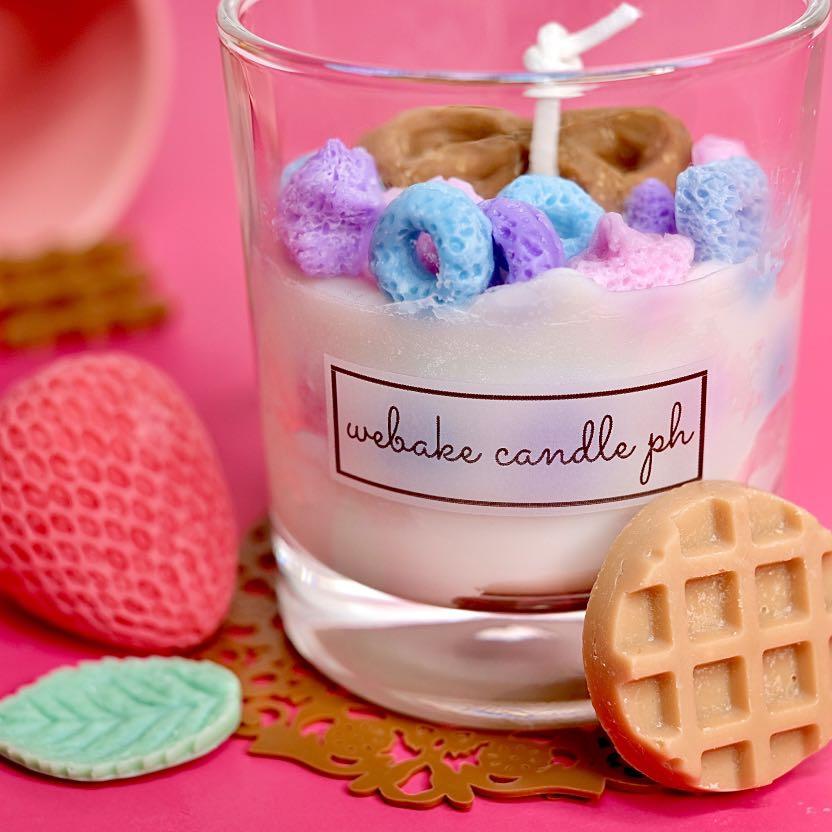 Breakfast Cup Cereal Candle (Category: Other Home Decor) located in Caloocan City. Submitted by webakecandleph (Listing ID 1109494689, Image 2). Description: Dessert candles, made by WeBake Candle, are designed to look and smell good enough to eat, but please don't eat our candles, although they made from Vegan Soy wax and natural fragrance oils, you cannot eat them. -approx. 360g -breakfast cereal in a cup, centered with chocolate knot pretzel *