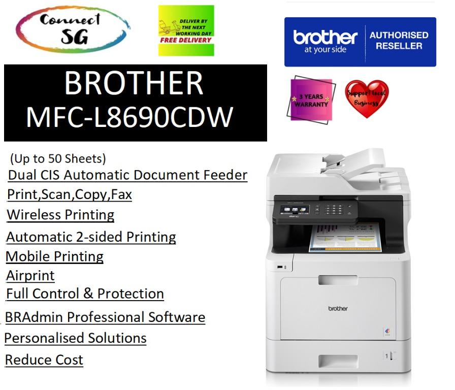 Brother MFC-L8690CDW Multi-function Colour Laser Printer l AIO laser  printer l Brother Colour Laser