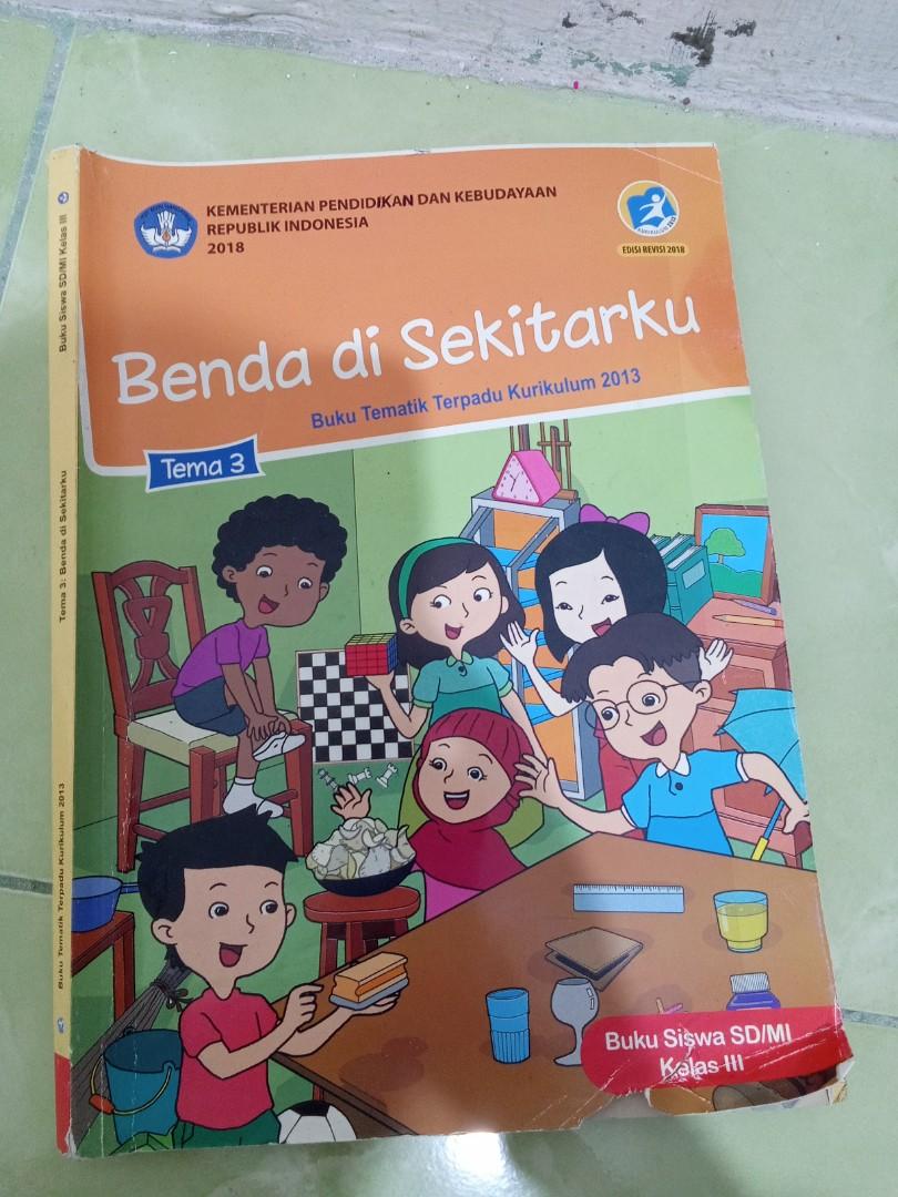 Buku tema kelas 3 SD tema benda di sekitarku, Buku & Alat Tulis, Buku