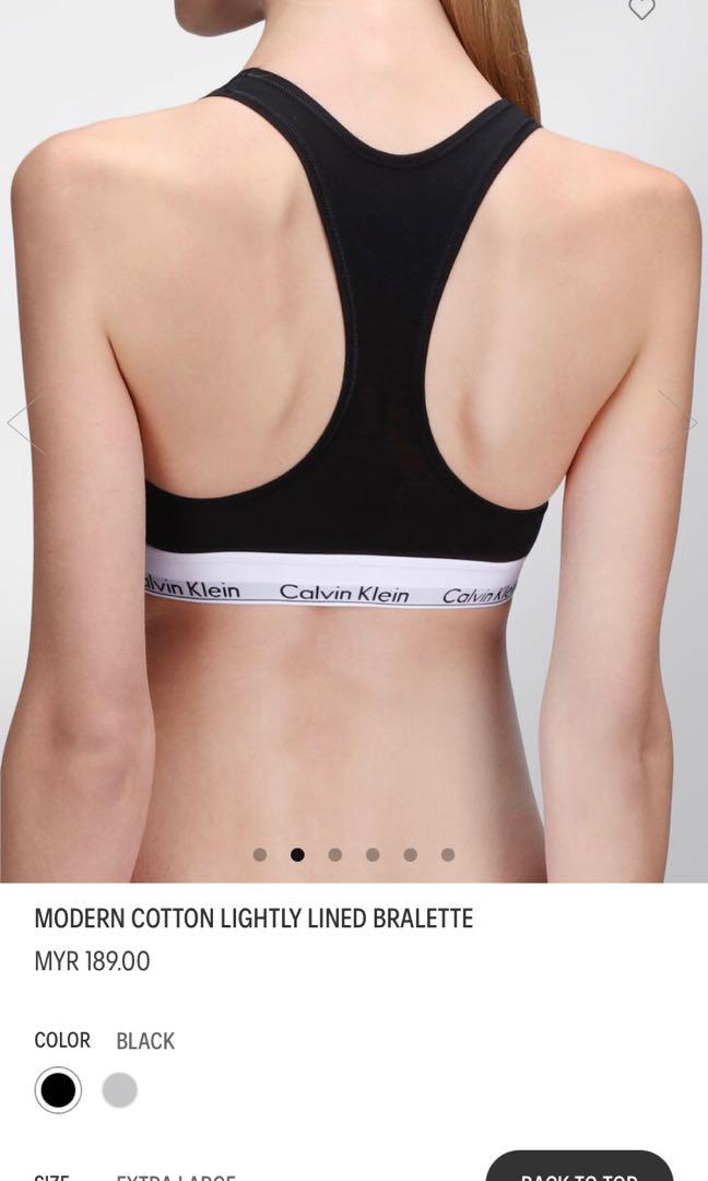 Calvin Klein Modern Cotton Lightly Lined Bralette, Women's Fashion, New  Undergarments & Loungewear on Carousell