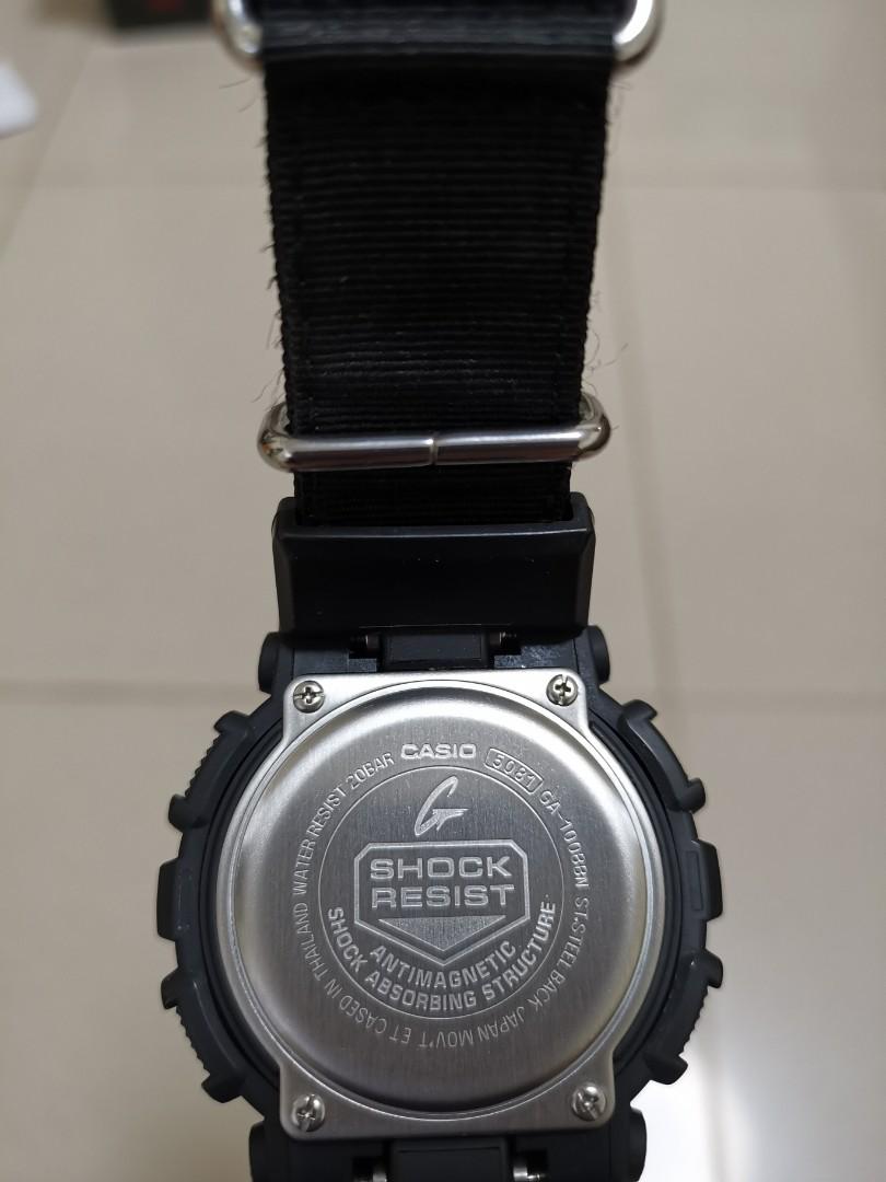 Casio G Shock Cordura Fabric Band GA 100BBN 1A Men s Fashion