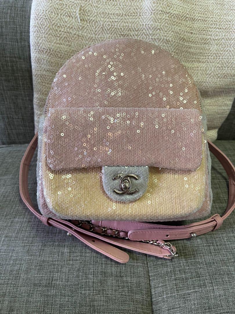 Chanel sequin 2025 backpack