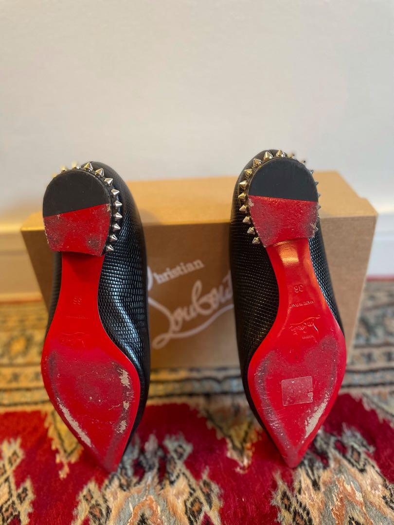 CHRISTIAN LOUBOUTIN Spiked Flats Size 36 Women s Fashion