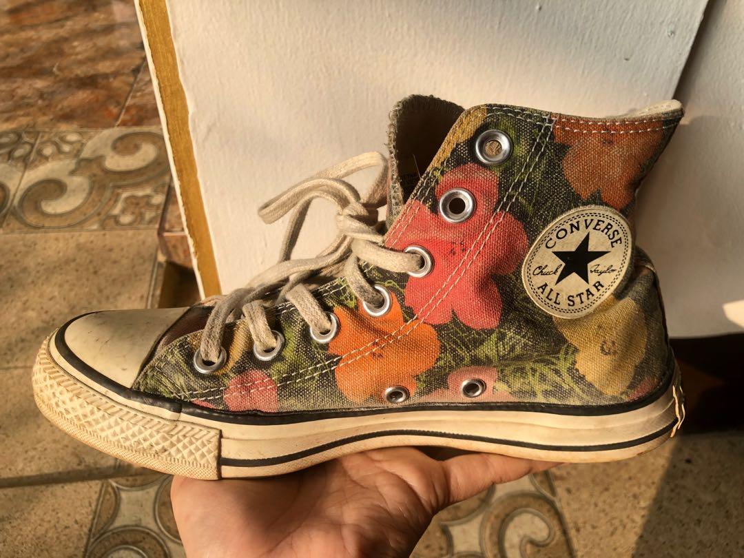 Chuck taylor andy warhol flower floral size 36