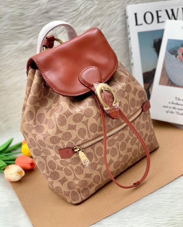 Coach evie backpack cheap in signature canvas