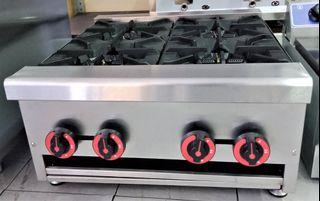COUNTER TOP COMMERCIAL GAS STOVE (4 BURNERS)