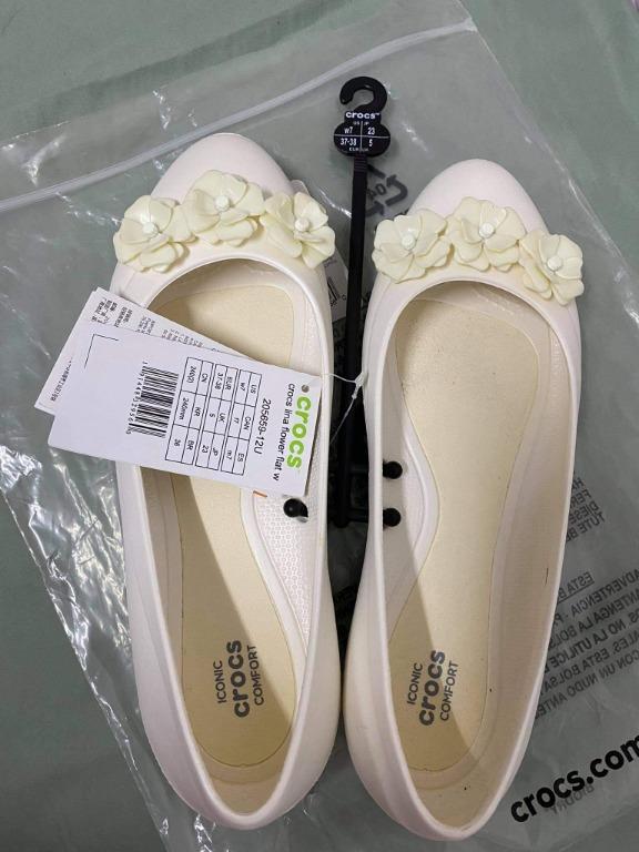 Women's crocs sales lina flower flat