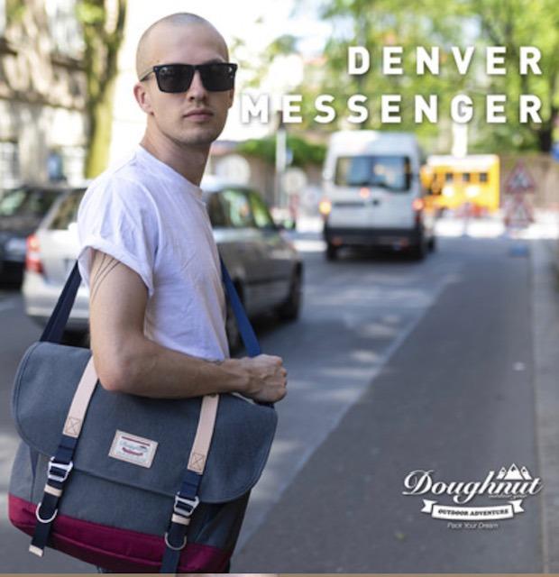 Doughnut shop messenger bag
