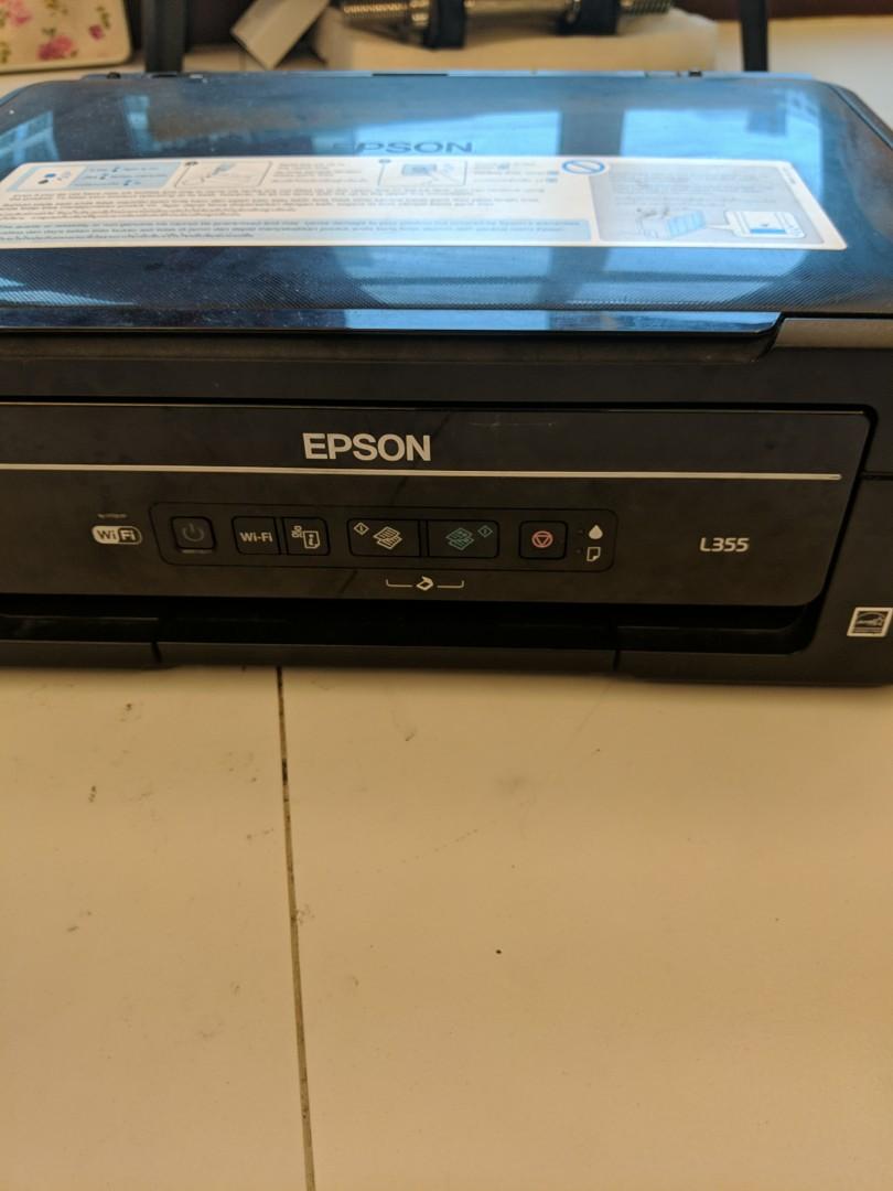 Epson L355 Printer (Not Working) with Free Ink Bottles, Computers