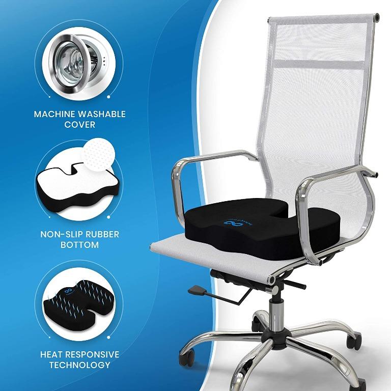 Everlasting Comfort Gel Infused Memory Foam Seat Cushion for Coccyx ...