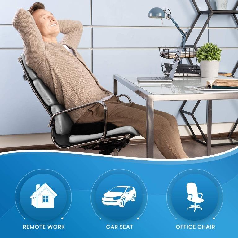 Everlasting Comfort Gel Infused Memory Foam Seat Cushion for Coccyx ...