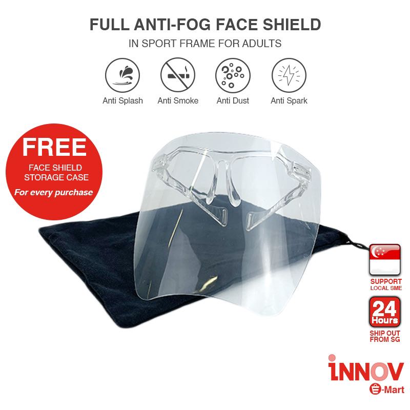 Full Face Shield sporty frame protection anti fog face shield
