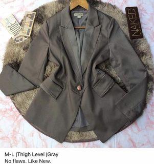 gray blazer korean brand