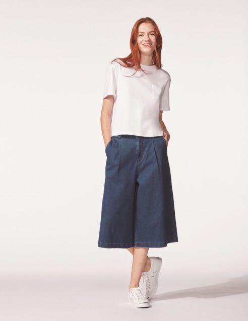 GU Soft Denim Gaucho Pants, Women's 