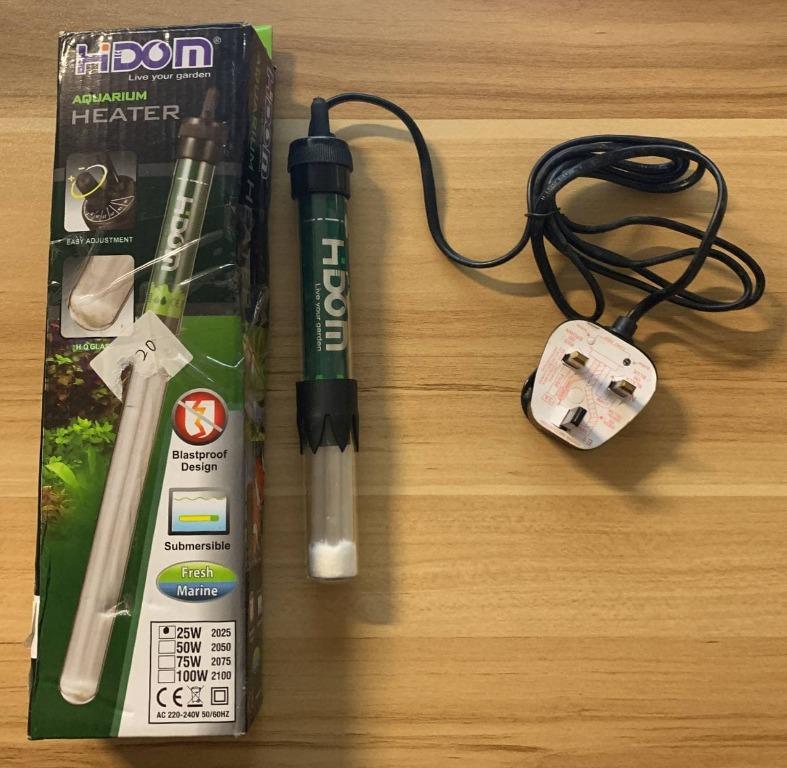 Hidom 25w Submersible Aquarium Fish Tank Shockproof Thermostat Heater