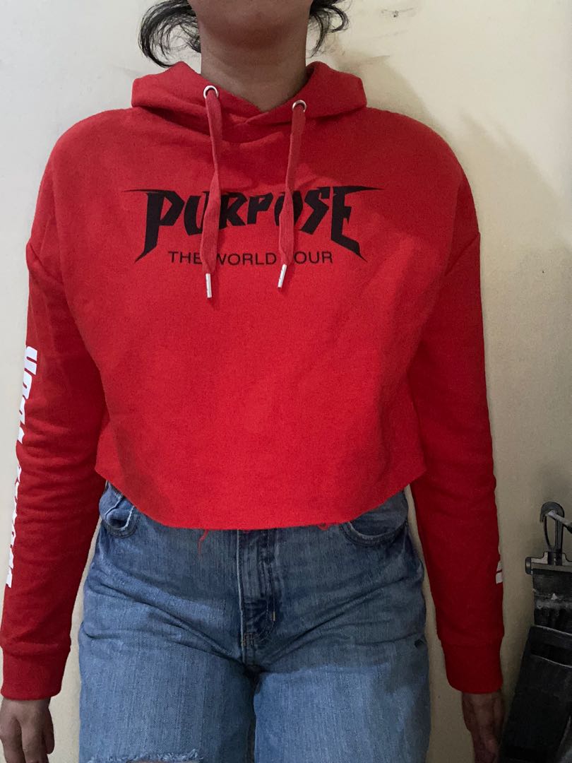 Purpose tour clearance cropped hoodie
