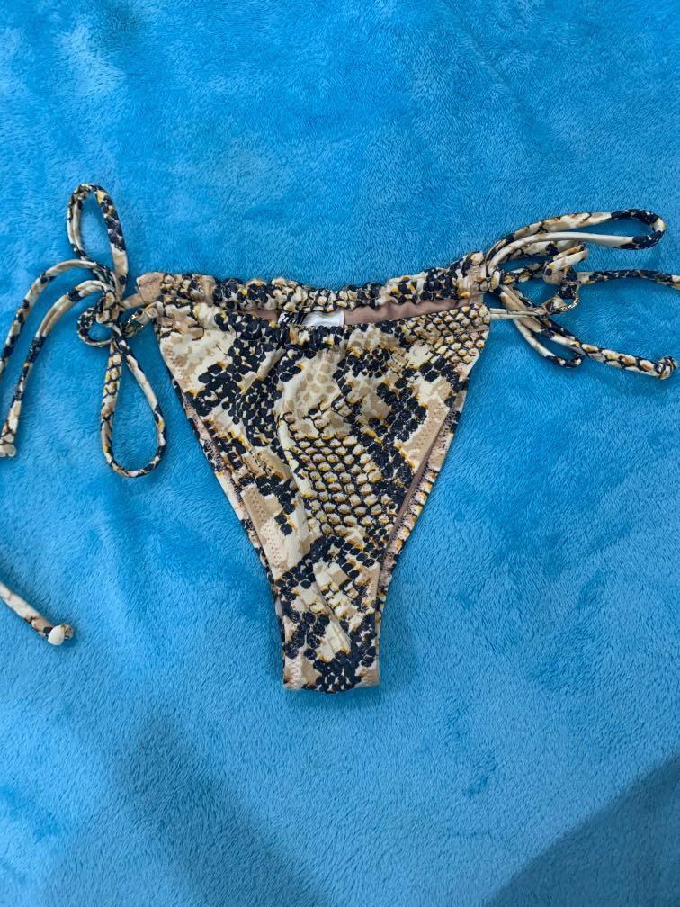 H M snake skin bikini bottom Women s Fashion Swimwear Bikinis Swimsuits on Carousell