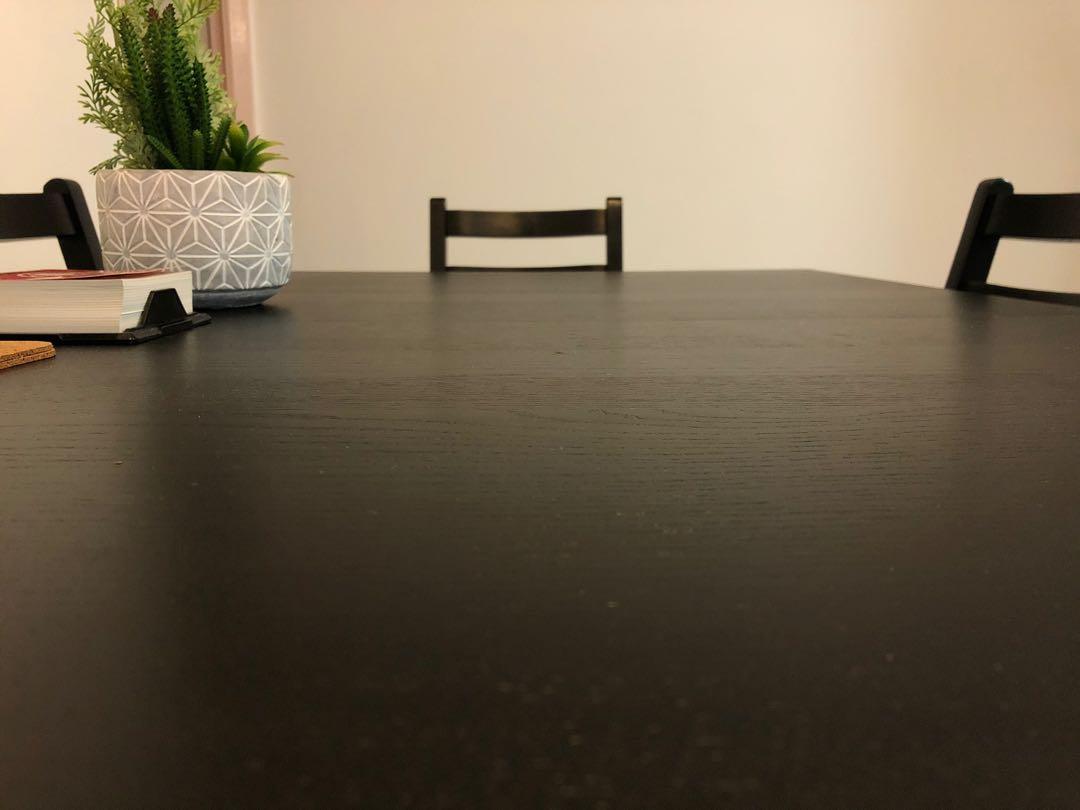 IKEA BJURSTA extendable Dining table FREE chairs, Furniture & Home