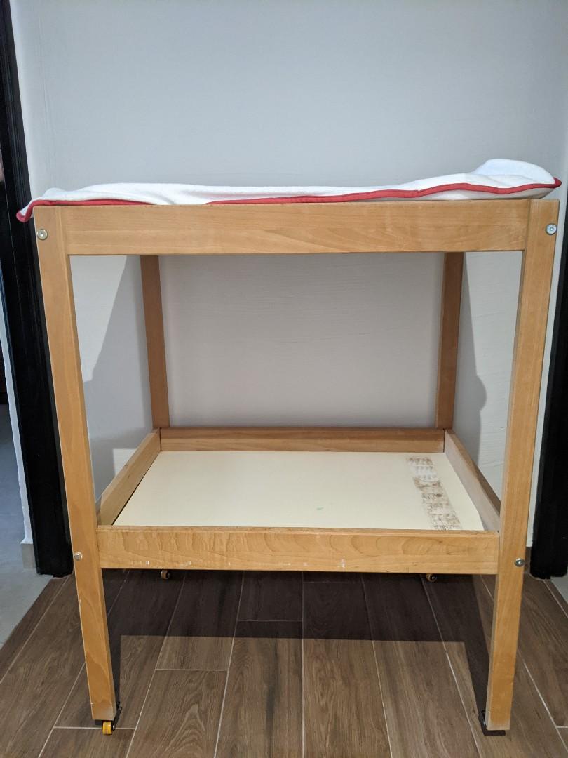 IKEA changing table with WHEELS, Babies & Kids, Baby Nursery & Kids Furniture, Changing Tables