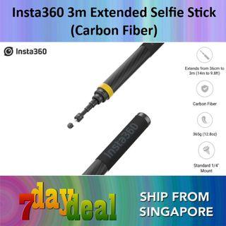 Insta360 3m Ultra-long Extended Edition Carbon Fiber Selfie Stick Monopod (For Insta360 X3 / ONE X2 / ONE RS / GO 3 / GO 2 / ONE INCH)