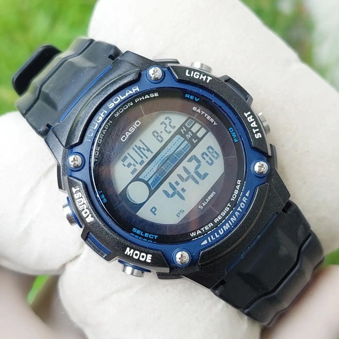 Jam Tangan CASIO Tough Solar W-S210H ORIGINAL, Fesyen Pria, Jam Tangan di  Carousell