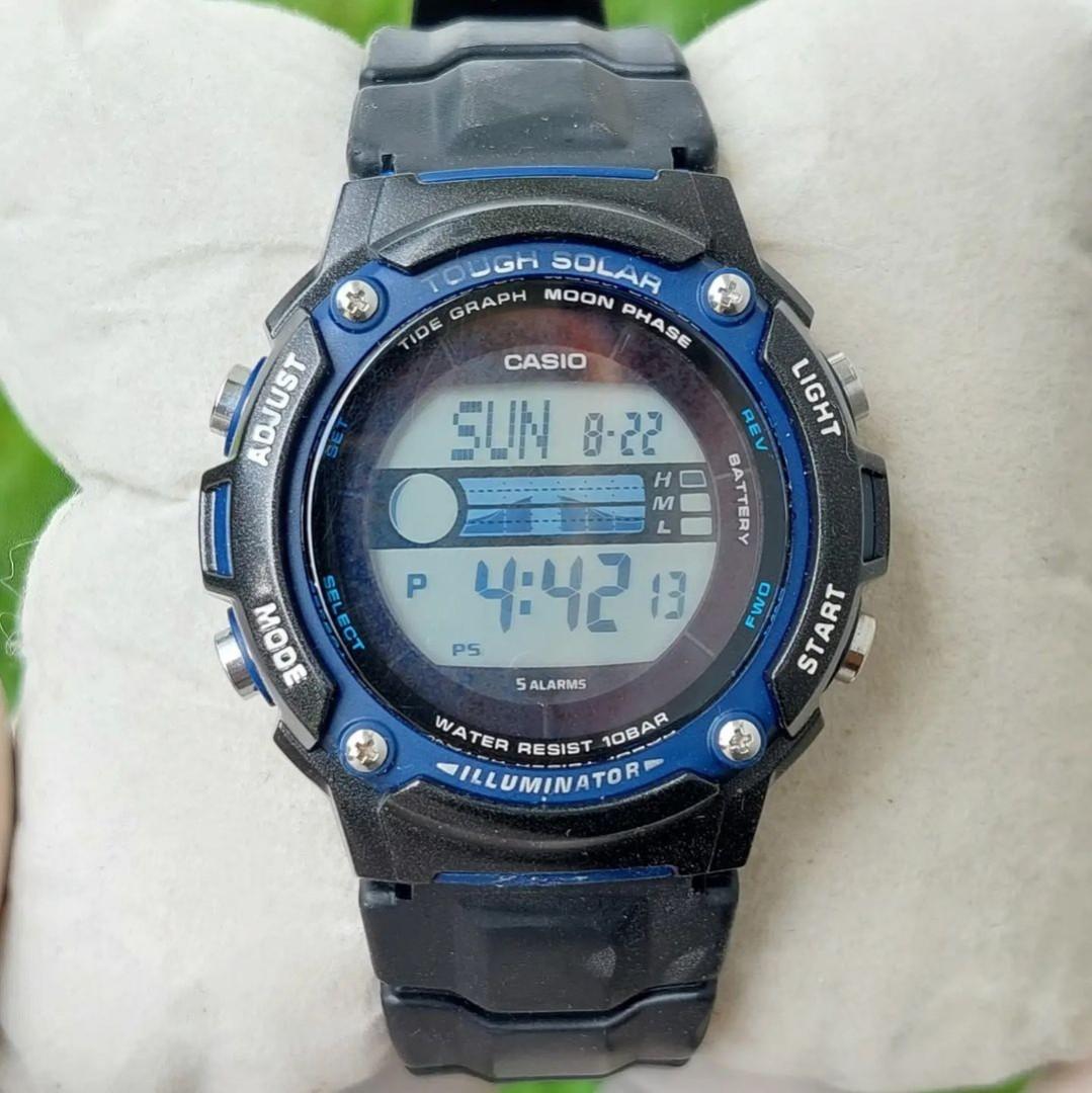 Jam Tangan CASIO Tough Solar W-S210H ORIGINAL, Fesyen Pria, Jam Tangan di  Carousell