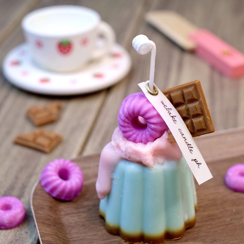 Jello Yogurt Candle (Category: Other Home Decor) located in Caloocan City. Submitted by webakecandleph (Listing ID 1109511090, Image 2). Description: Dessert candles, made by WeBake Candle, are designed to look and smell good enough to eat, but please don't eat our candles, although they made from Vegan Soy wax and natural fragrance oils, you cannot eat them. -approx. 80g -jello shot with creamy frosting, candy and chocolate toppings ***choice of