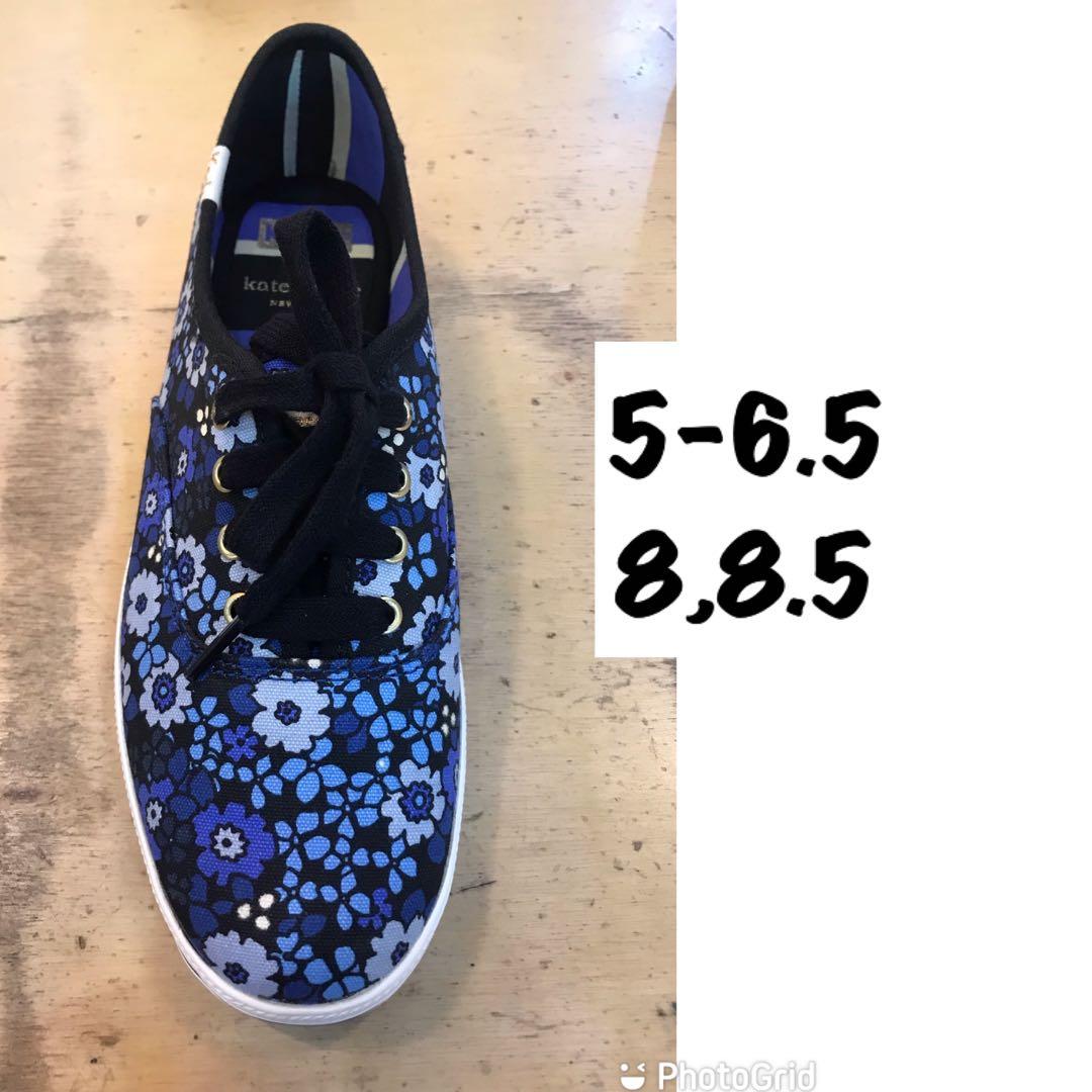 Keds Kate Spade Blue Floral Re stock, Women's Fashion, Footwear, Sneakers  on Carousell
