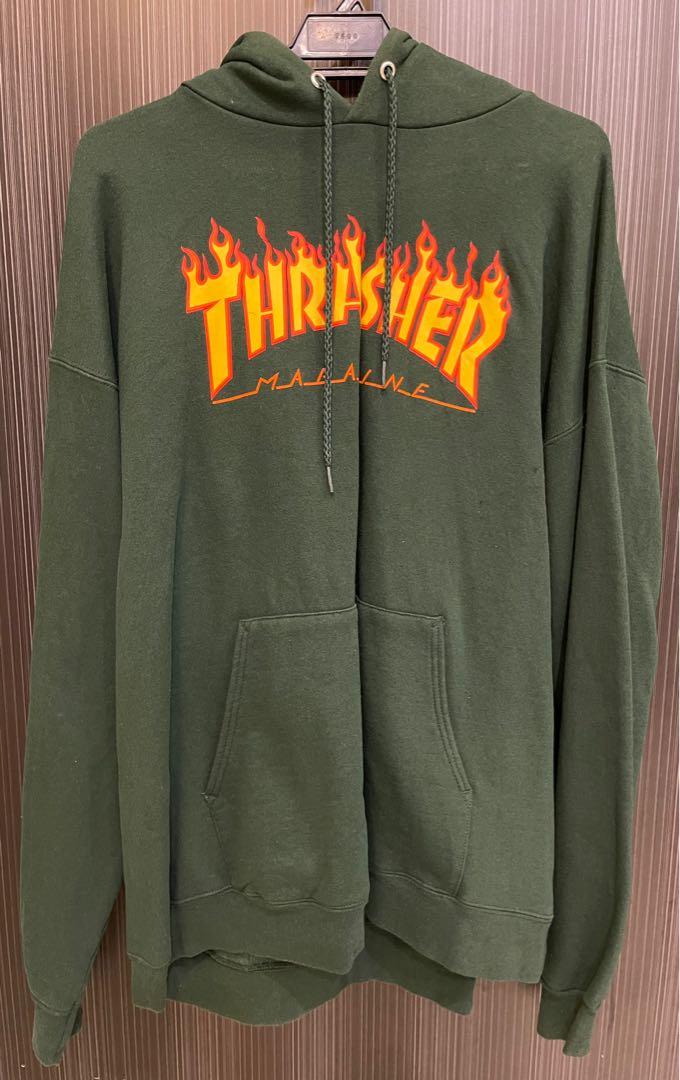 Army green thrasher hoodie top
