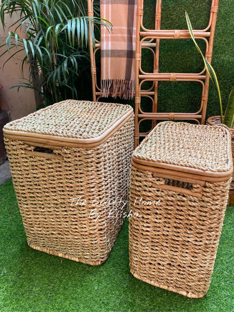 LAUNDRY BASKETS/BURI HAMPER/RATTAN HAMPER/RATTAN BASKETS (Category: Laundry Baskets) located in Marikina City. Submitted by thecraftyhomebyelisha (Listing ID 1109453507, Image 2). Description: BURI HAMPER Without Cloth LxWxH M: 700 (16x12x18) L: 900 (18x14x20) 1300/set With Cloth LxWxH M: 900 (16x12x18) L: 1100 (18x14x20) 1800/set https://www.facebook.com/TheCraftyHomeByElisha/.
