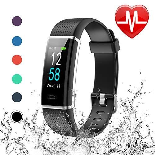 LETSCOM Fitness Tracker Heart Rate Monitor Color Screen IP68 Waterproof Step Counter Calorie Counter Sleep Monitor Pedometer Smart Watch for Kids Women and Men Mobile Phones Gadgets Wearables Smart Wa...